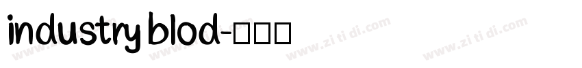 industry blod字体转换